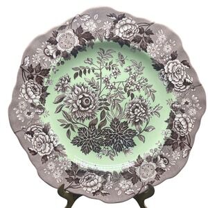 Spode Jasmine Archive Collection Plate 9 1/2 Brown Mint JASMINE made in England